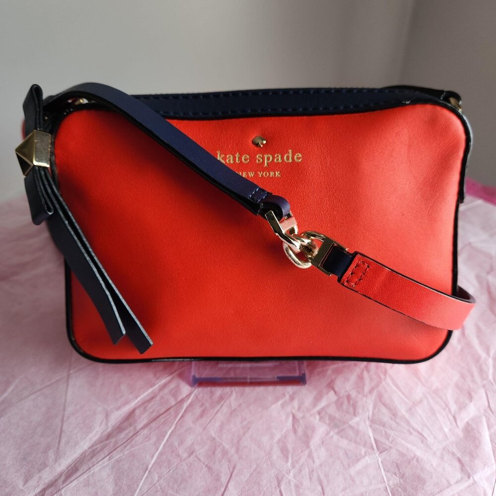 Kate Spade Red and Blue Crossbody EUC